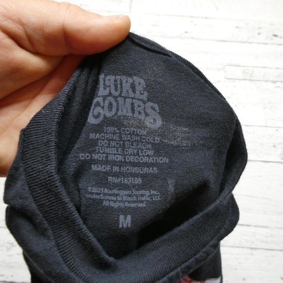 Luke Combs Shirt Mens Small Black 2023 World Tour Concert Tee Graphic Tour Dates - Picture 3 of 12